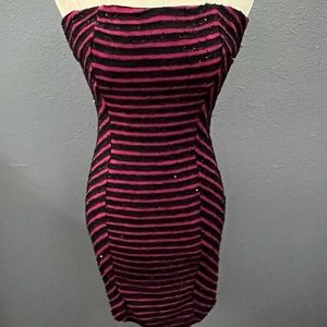 Vintage Y2K Nikibiki Pink and black Tube top dress Sz L
